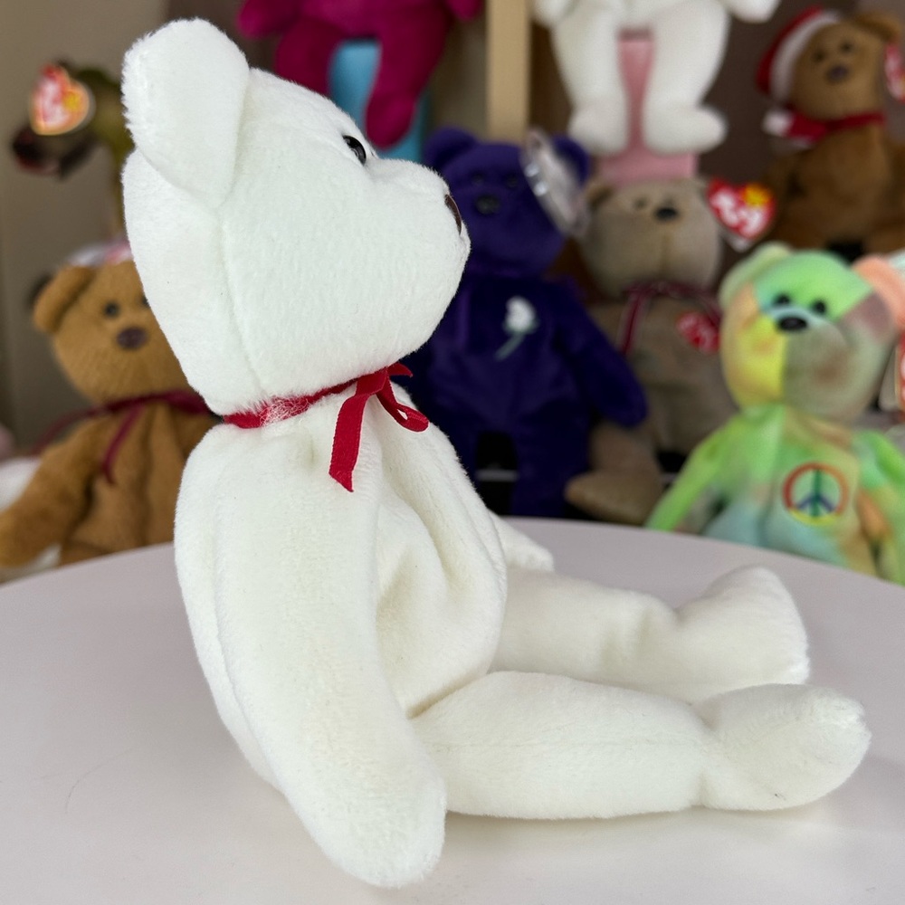 ❤️Rare Factory Sticker/PVC/German Nürnberg Tag - TY Valentino Beanie Baby 1994 - Picture 12 of 17